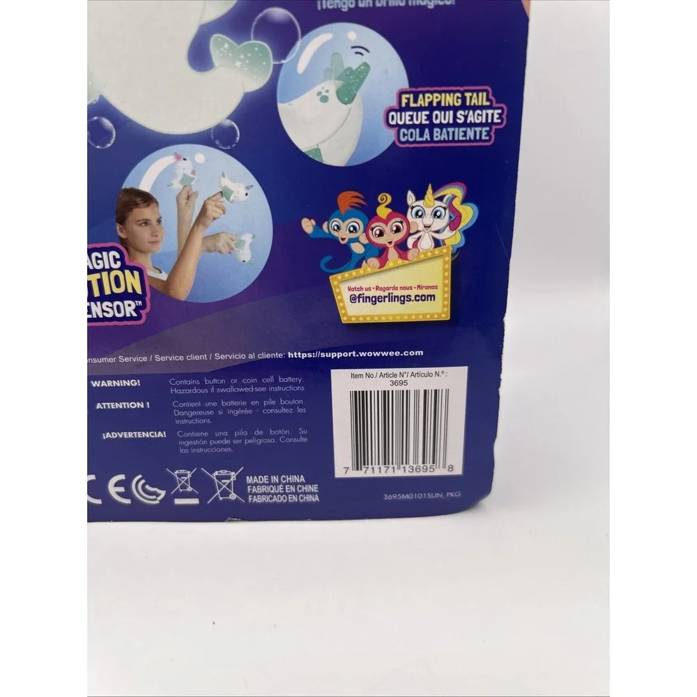 Fingerlings - Baby Narwhale - RAYA - Interactive - New Glow In The Dark